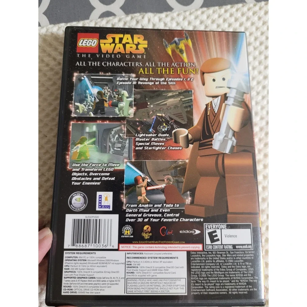 LEGO Star Wars The Video Game PC CD-ROM 2005 Eidos LucasArts Prequel Trilogy
